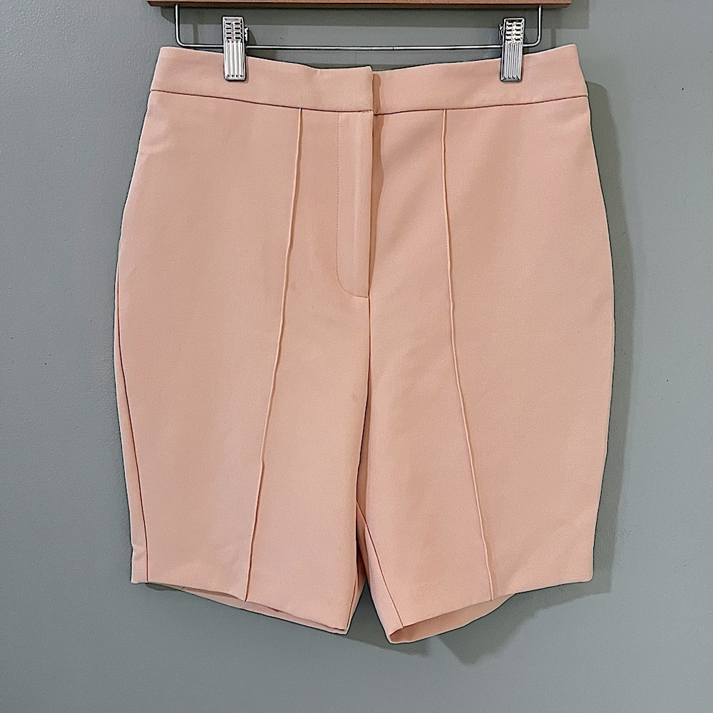 ASOS DESIGN tailored high waist shorts in peach size 6